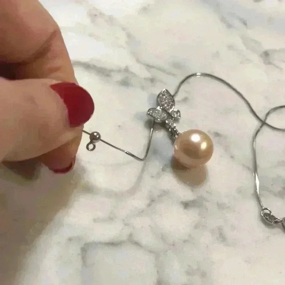 Custom Made 12.5mm Genuine Pearl Snake Chain Necklace - Picture 14 of 17